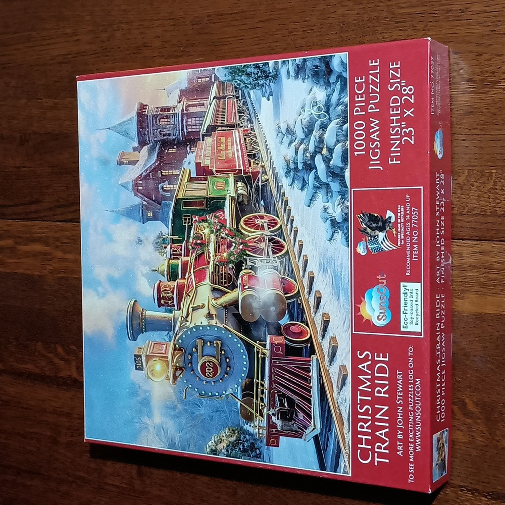 Christmas Train Ride by John Stewart 1000 Piece Puzzle